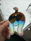 Calico Butthole Sticker - Holographic 3D