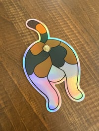 Image 1 of Calico Butthole Sticker - Holographic 3D