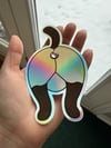 Siamese Butthole Sticker - Holographic 3D