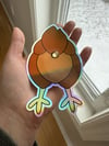 Chicken Butthole Sticker - Holographic 3D