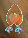 Chicken Butthole Sticker - Holographic 3D