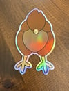 Chicken Butthole Sticker - Holographic 3D