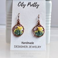Image 1 of Easter Tulip Hoop Earrings
