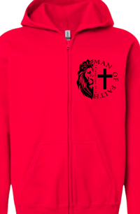 Image of Man Of Faith Zip Hoodie 