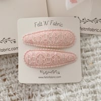 Image 1 of Set of Pink snap clips // Mercy