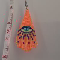 Image 4 of Fringe Earrings, Neon Eyeballs