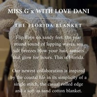Image 3 of Florida blanket - Cotton hand knitted throw - Natural cotton yarn