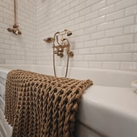 Image 3 of Callas Knitted Towel, Recycled cotton yarn towel for bathroom/kitchen - Natural Fibers - Sustainable
