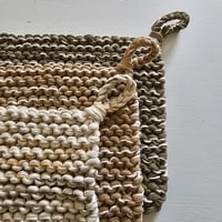 Image 2 of Knitted hotpads, thick cotton pot holder, hot pads, knitted trivets