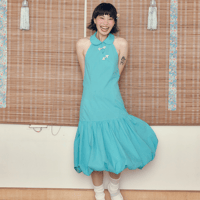 Image 1 of Light Blue Backless Dress