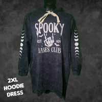 2XL Spooky Babes Club Mineral Wash Hoodie Dress