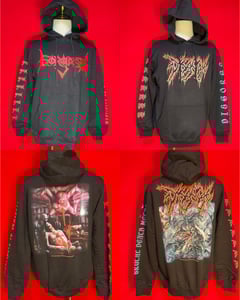 Image of Officially Licensed Gorgasm "Masticate To Dominate"/Disgorge "Devouring Preachers" Hoodies!!