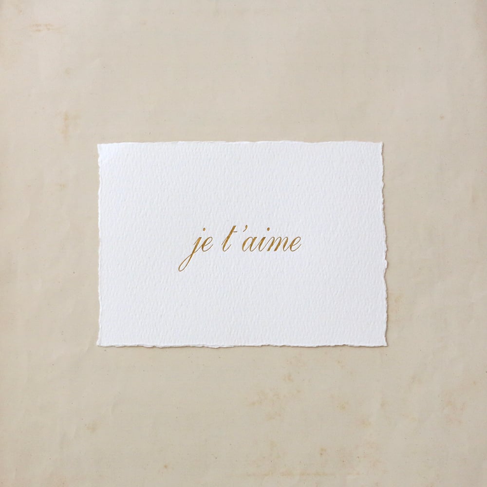 Image of Carte Postale JE T'AIME / DORE / DELICAT