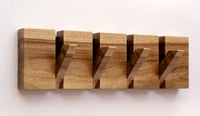 Image 1 of Wooden coat rack, 4 hooks.