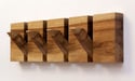 Wooden coat rack, 4 hooks. Free shipping.
