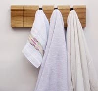 Image 5 of Wooden coat rack, 4 hooks.