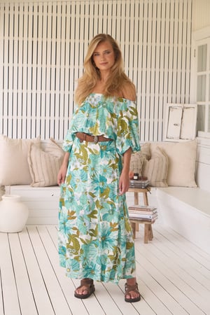 Image of Amaya Print Hallie Maxi Dress. By JAASE.