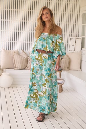 Image of Amaya Print Hallie Maxi Dress. By JAASE.