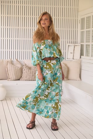 Image of Amaya Print Hallie Maxi Dress. By JAASE.