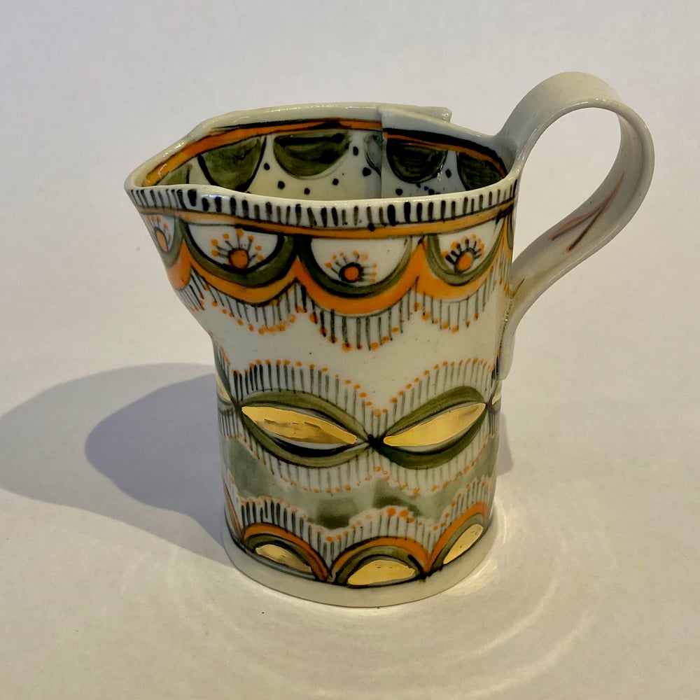 Image of Orange and gold pattern jugs