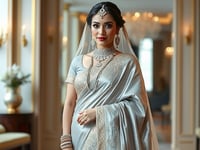 Dazzling Silver Sarees for a Modern Bride