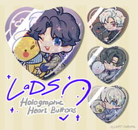 Image 1 of LaDS Holo Heart Button