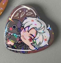 Image 2 of LaDS Holo Heart Button