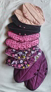 Image 1 of Set of 10 Cotton Pads- Plum Peachy