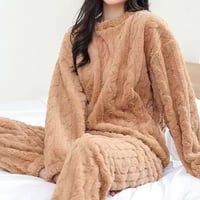 Image 1 of Ultra-Soft Fleece Loungewear Set for Women 