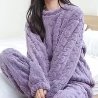 Image 2 of Ultra-Soft Fleece Loungewear Set for Women 