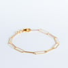 Gold Paperclip Bracelet 