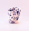 Image of Small Conical Vase - Blue and White Fragments Pattern