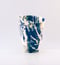 Image of Conical Vase - Deep Blue Rivers Pattern