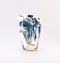 Image of Conical Vase - Deep Blue Rivers Pattern