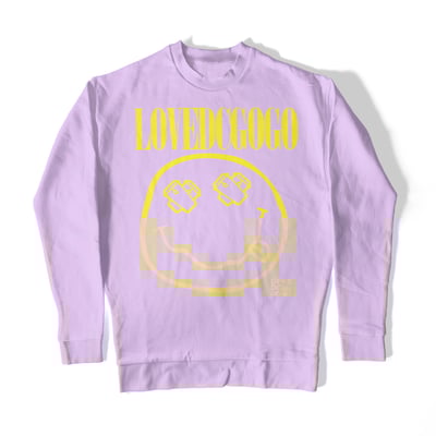 Image of LOVE DC GOGO Smiley Congo Sweatshirt - Pastel Purple