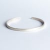 Brushed Flat Cuff Bracelet - Sterling Silver