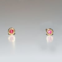 Image 1 of Tiny Ruby Stud Earring (SINGLE)