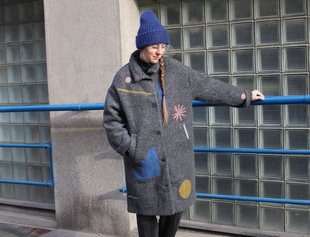 Image of DARK GREY WOOL COAT