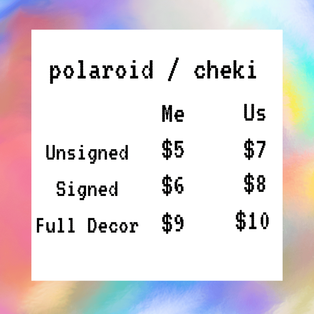 Image of KATSUCON PICKUP - Cheki / Polaroid Tickets