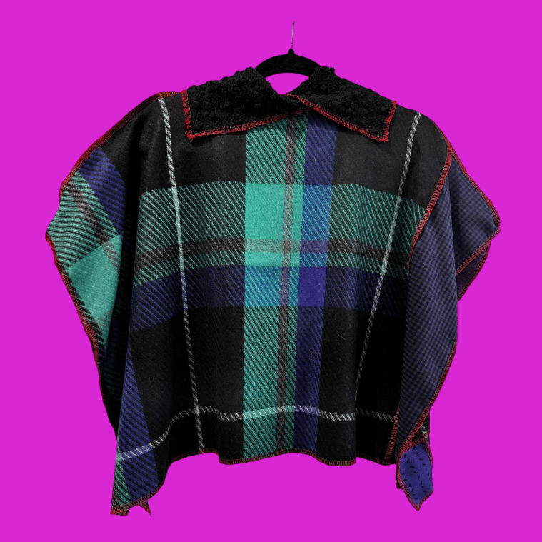 Image of purple collage cropped top