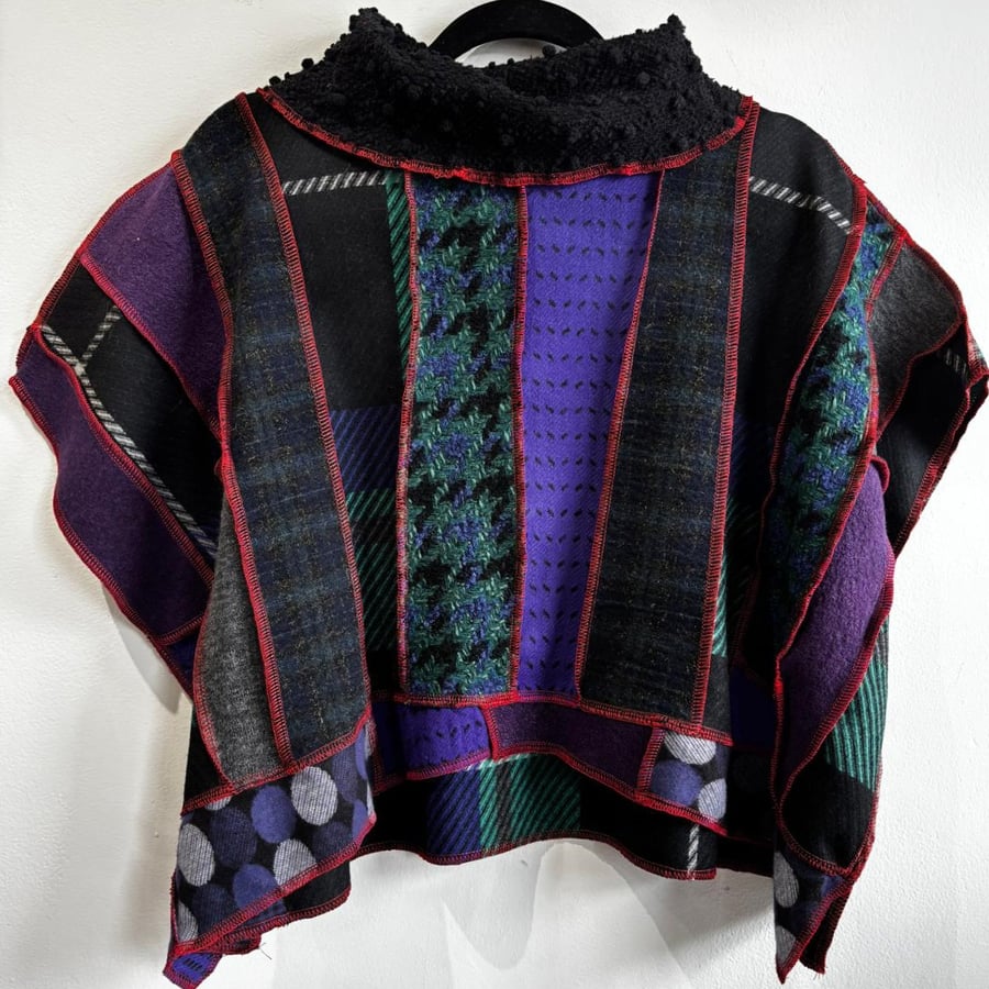 Image of purple collage cropped top