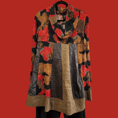 Image of A-line fabric collage dress/tunic