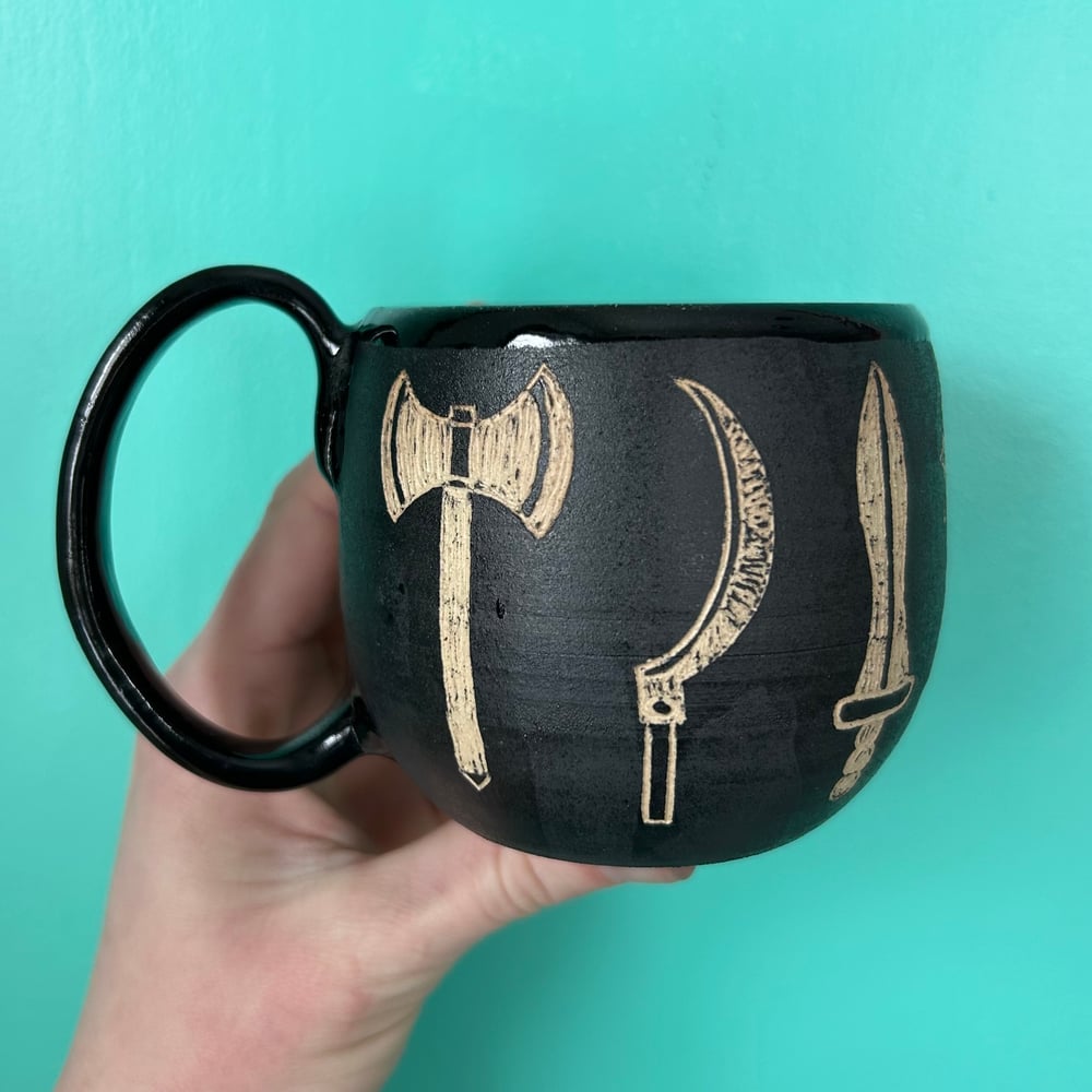 Image of chose your weapon mug 