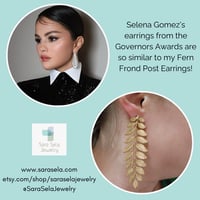 Image 4 of Fern Frond Post Earrings