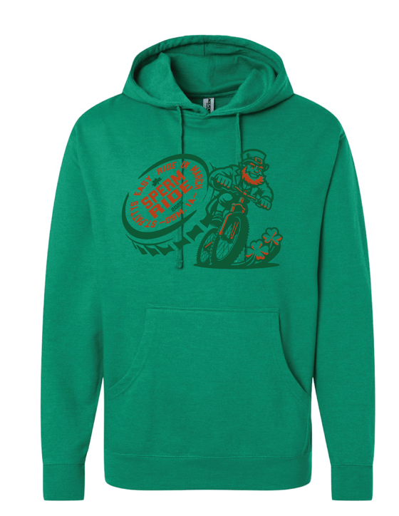 Image of GREEN SPERM RIDE HOODIE