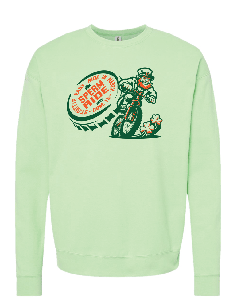 Image of MINT SPERM RIDE CREW SWEATSHIRT