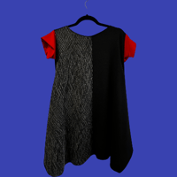 Image 2 of black, white and red tunic, one of a kind