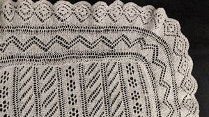 Image of Delicate Vintage Handmade Doily 21x15