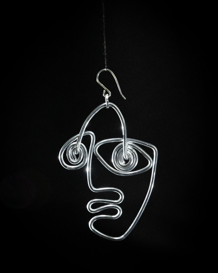 Image of doodle face earrings 