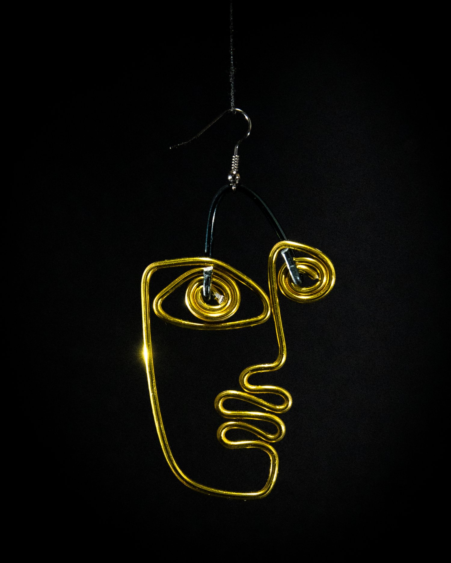 Image of doodle face earrings 